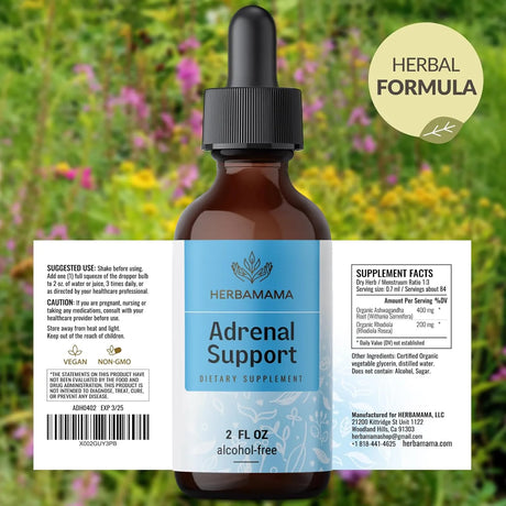 HERBAMAMA - HERBAMAMA Adrenal Support Liquid Drops 2 Fl.Oz. - The Red Vitamin MX - Suplementos Alimenticios - {{ shop.shopifyCountryName }}