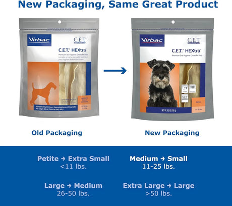 VIRBAC - Virbac C.E.T. HEXtra Premium Oral Hygiene Chews for Dogs 11-25 lbs 242Gr. - The Red Vitamin MX - Cuidado Dental Para Perros - {{ shop.shopifyCountryName }}