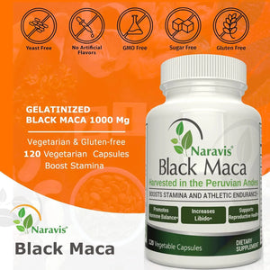 NARAVIS - Naravis Black Maca 1000Mg. 120 Capsulas - The Red Vitamin MX - Suplementos Alimenticios - {{ shop.shopifyCountryName }}