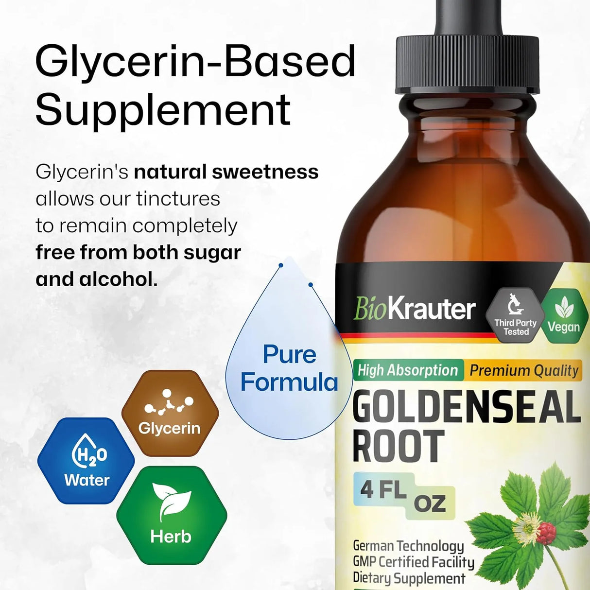 BIOKRAUTER - BIO KRAUTER Goldenseal Root Extract Liquid 4 Fl.Oz. - The Red Vitamin MX - Suplementos Alimenticios - {{ shop.shopifyCountryName }}