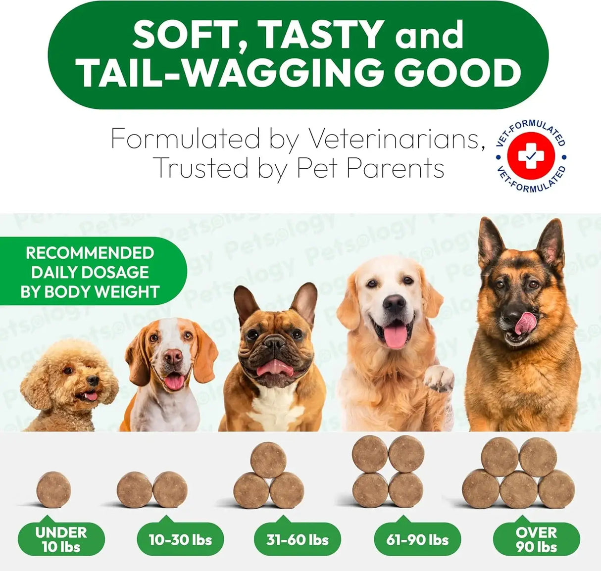 PETSOLOGY - Petsology Dog Urine Neutralizer for Lawn 170 Masticables - The Red Vitamin MX - Salud De Tracto Urinario Para Perros - {{ shop.shopifyCountryName }}