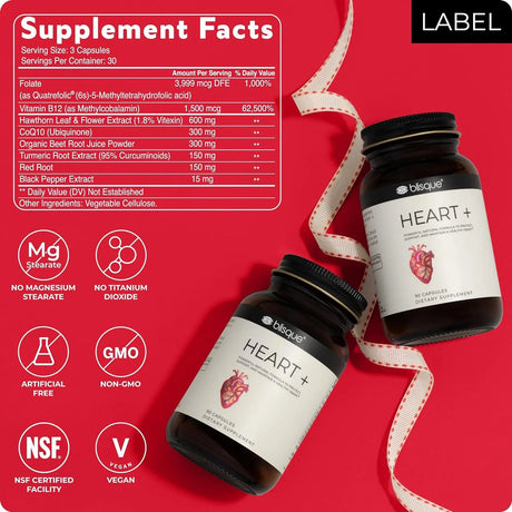 BLISQUE - Blisque Natural Blood Pressure Support 90 Capsulas - The Red Vitamin MX - Suplementos Alimenticios - {{ shop.shopifyCountryName }}