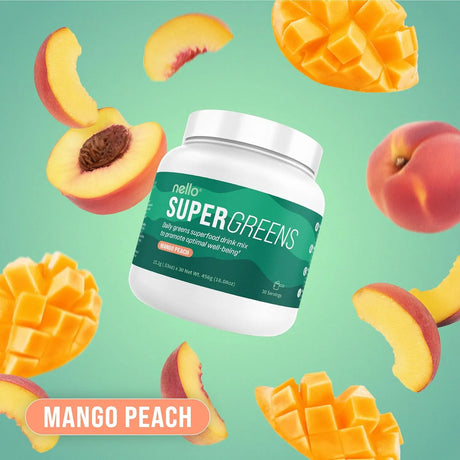 NELLO - Nello Supergreens 30 Servicios Mango Peach 456Gr. - The Red Vitamin MX - Suplementos Alimenticios - {{ shop.shopifyCountryName }}