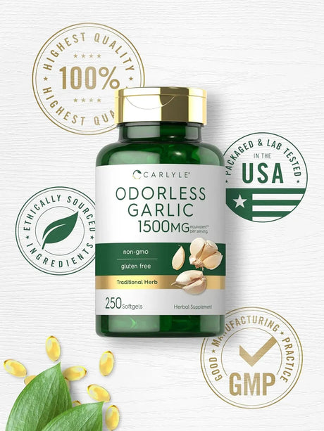CARLYLE - Carlyle Odorless Garlic 1500Mg. 250 Capsulas Blandas - The Red Vitamin MX - Suplementos Alimenticios - {{ shop.shopifyCountryName }}