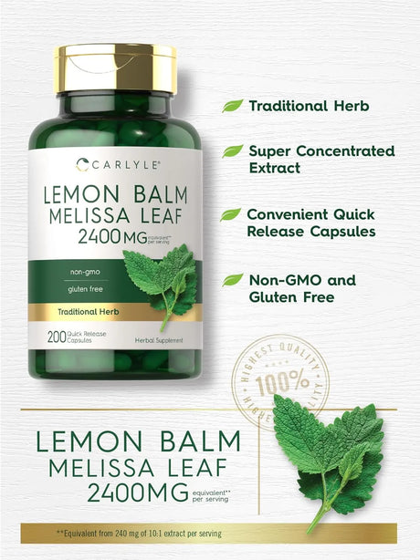 CARLYLE - Carlyle Lemon Balm 2400Mg. 200 Capsulas - The Red Vitamin MX - Suplementos Alimenticios - {{ shop.shopifyCountryName }}