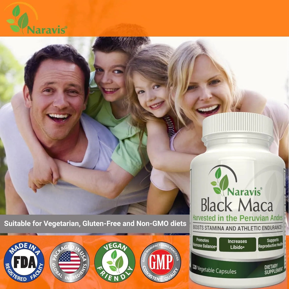 NARAVIS - Naravis Black Maca 1000Mg. 120 Capsulas - The Red Vitamin MX - Suplementos Alimenticios - {{ shop.shopifyCountryName }}