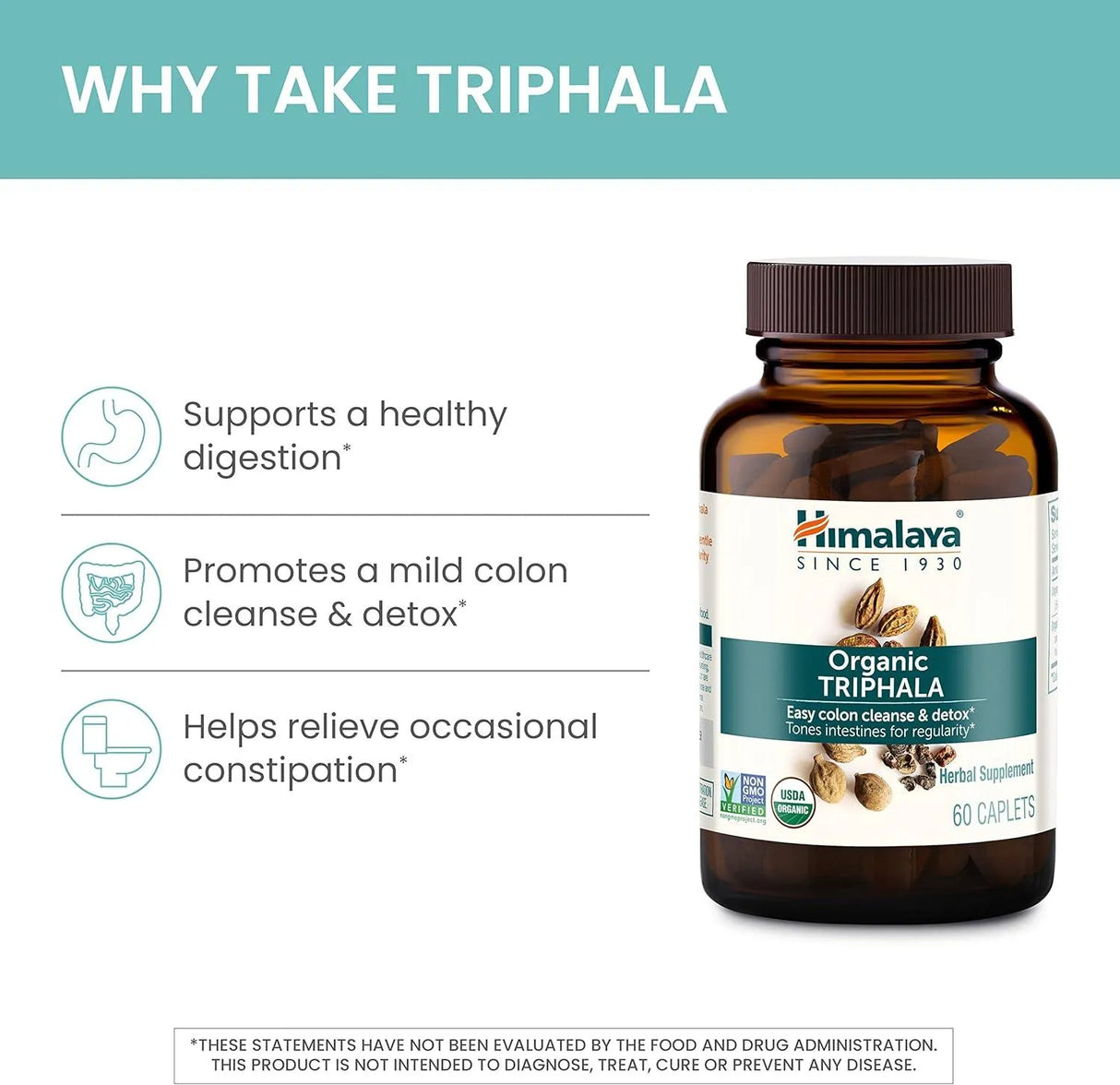 HIMALAYA - Himalaya Organic Triphala 90 Tabletas - The Red Vitamin MX - Suplementos Alimenticios - {{ shop.shopifyCountryName }}