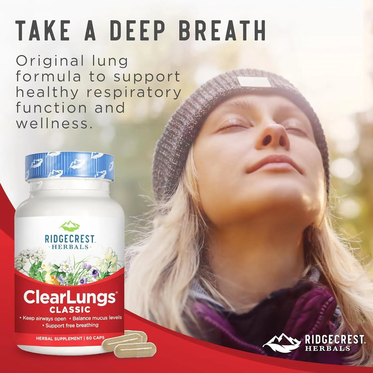 RIDGECREST HERBALS - RidgeCrest Herbals ClearLungs Classic 60 Capsulas - The Red Vitamin MX - Suplementos Alimenticios - {{ shop.shopifyCountryName }}