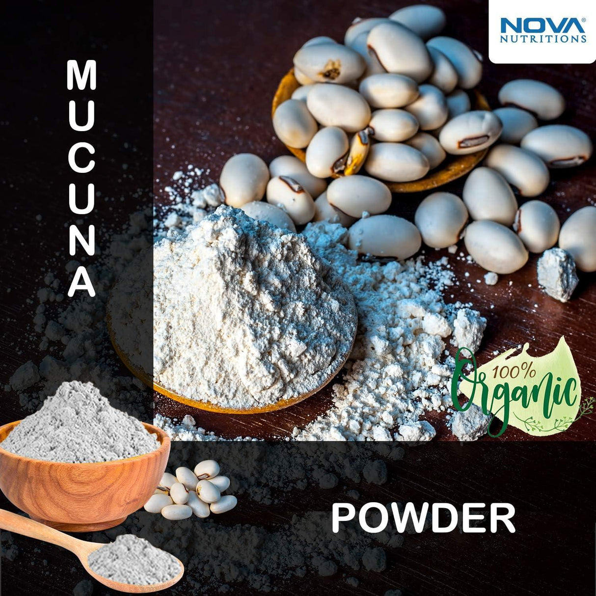 NOVA NUTRITIONS - Nova Nutritions Certified Organic Mucuna Pruriens Powder 454Gr. - The Red Vitamin MX - Suplementos Alimenticios - {{ shop.shopifyCountryName }}