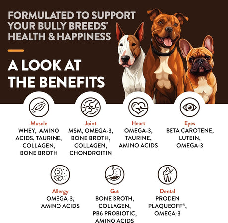 NATURVET - NaturVet Bulldog Breed Supplement 50 Masticables - The Red Vitamin MX - Multivitamínicos Para Perros - {{ shop.shopifyCountryName }}