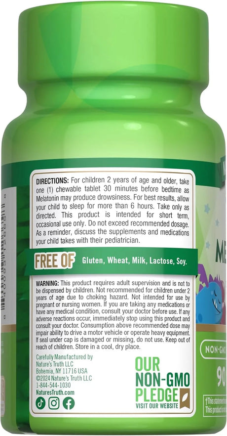 NATURE'S TRUTH - Nature's Truth Kids Melatonin 1Mg. 90 Tabletas Masticables - The Red Vitamin MX - Suplementos Alimenticios - {{ shop.shopifyCountryName }}