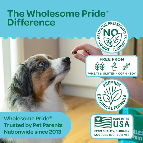 WHOLESOME PRIDE - Wholesome Pride Calming Supplement for Dogs 90 Masticables - The Red Vitamin MX - Relajantes Para Perros - {{ shop.shopifyCountryName }}