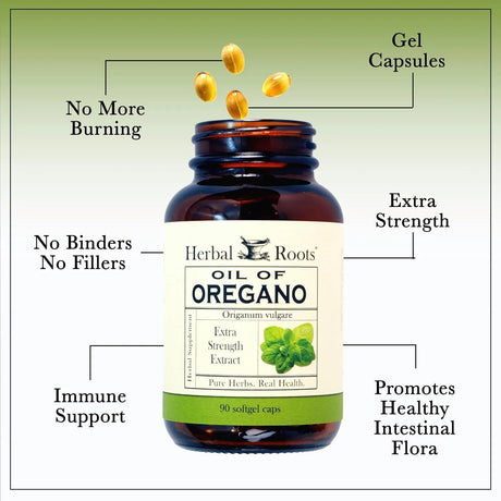 HERBAL ROOTS - Herbal Roots Oil of Oregano 90 Capsulas Blandas - The Red Vitamin MX - Suplementos Alimenticios - {{ shop.shopifyCountryName }}