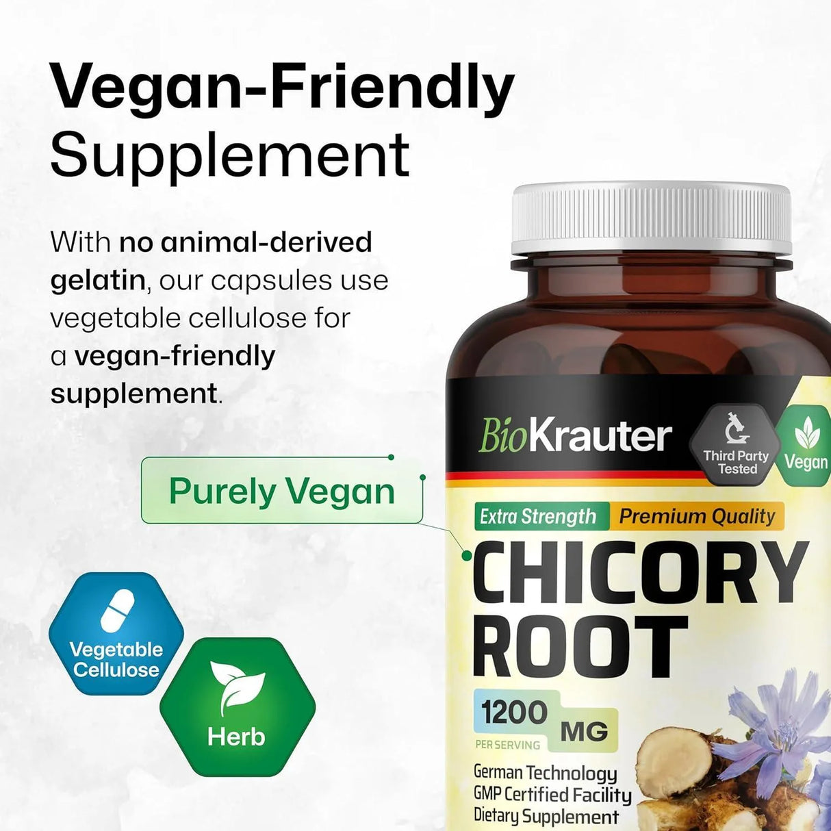 BIOKRAUTER - BIO KRAUTER Chicory Fiber Supplement 250 Capsulas - The Red Vitamin MX - Suplementos Alimenticios - {{ shop.shopifyCountryName }}