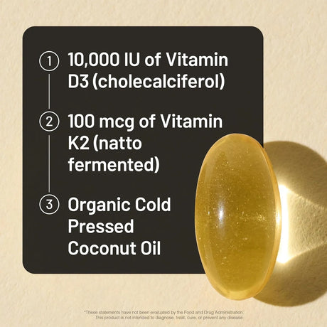 NATUREWISE - NatureWise Vitamin D3 10,000 IU Plus K2 30 Capsulas Blandas - The Red Vitamin MX - Suplementos Alimenticios - {{ shop.shopifyCountryName }}