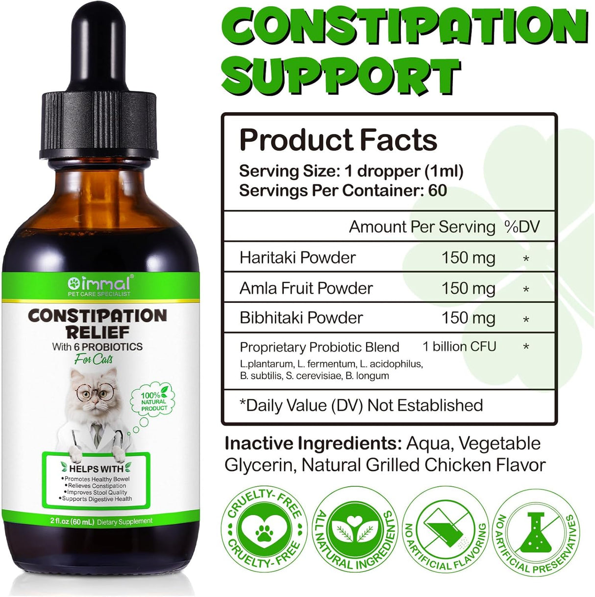 Oimmal Cat Constipation Relief 2 Fl.Oz. 2 Pack
