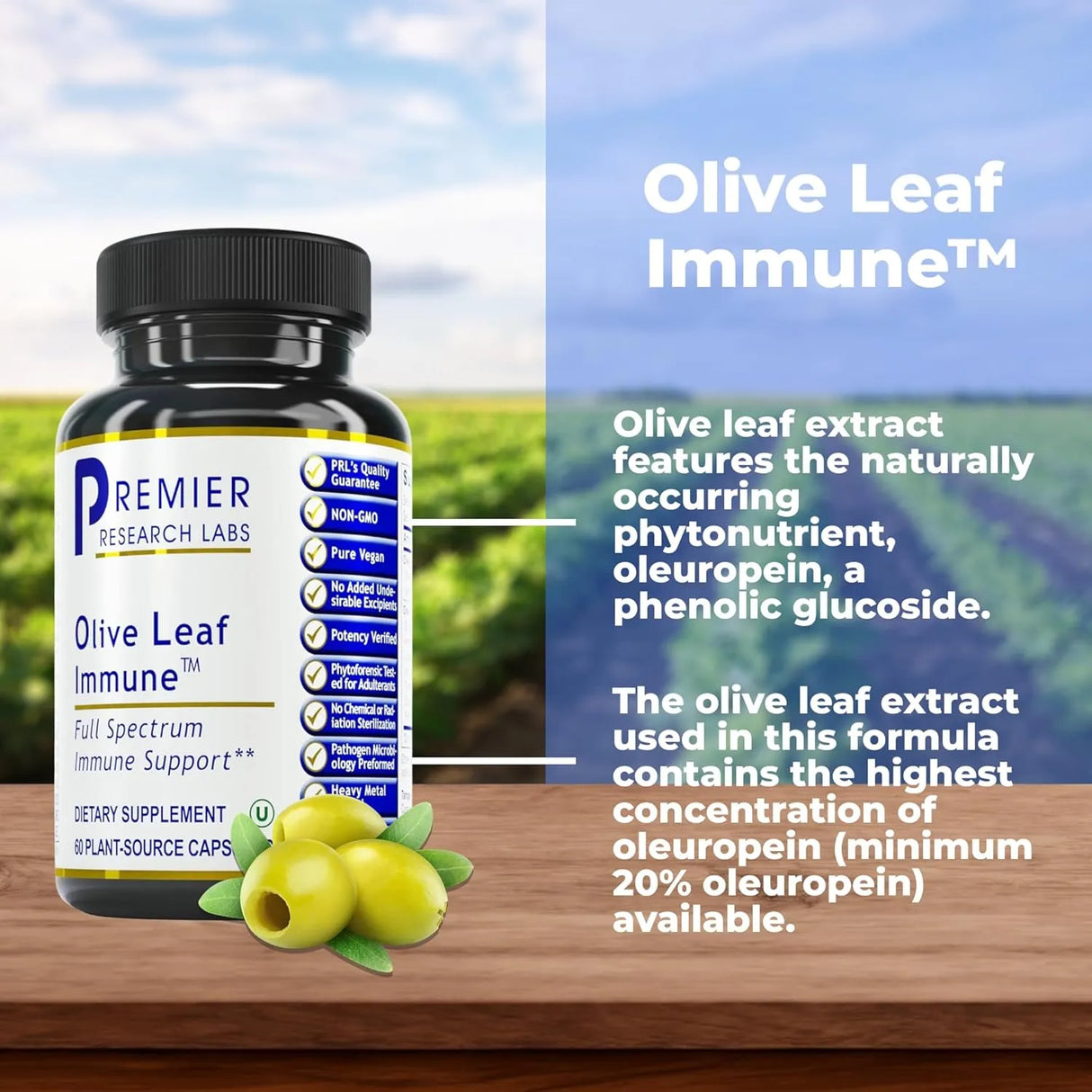 PREMIER RESEARCH LABS - Premier Research Labs Olive Leaf Immune 60 Capsulas - The Red Vitamin MX - Suplementos Alimenticios - {{ shop.shopifyCountryName }}