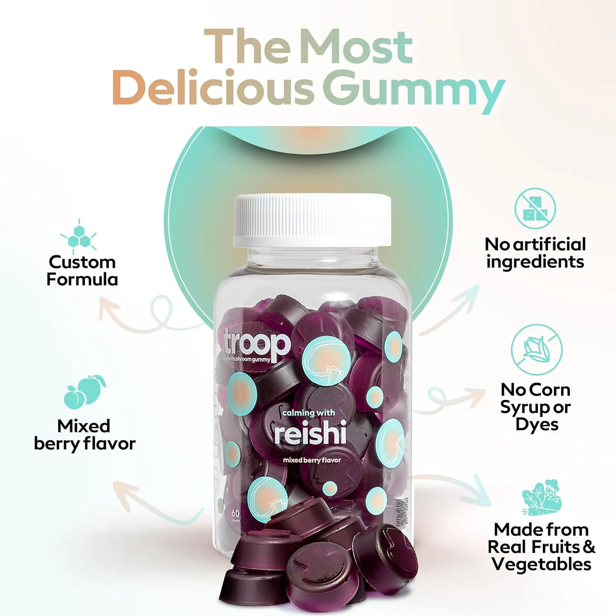 TROOP - Troop Reishi Mushroom Gummies 60 Gomitas - The Red Vitamin MX - Suplementos Alimenticios - {{ shop.shopifyCountryName }}