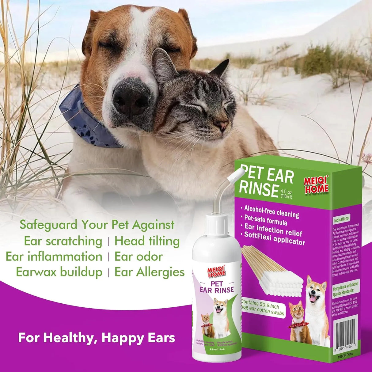 MEIQIHOME - MEIQIHOME Ear Cleaner for Dogs and Cats 4 Fl.Oz. - The Red Vitamin MX - Cuidado Del Oído De Perros - {{ shop.shopifyCountryName }}