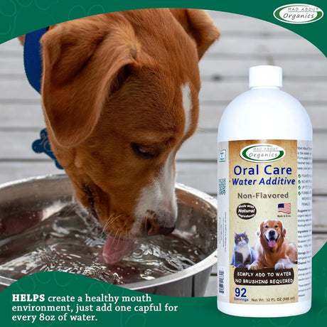 MAD ABOUT ORGANICS - Mad About Organics Oral Care Water Additive for Cats & Dogs Non-Flavored 946Ml. - The Red Vitamin MX - Cuidado Dental Para Perros - {{ shop.shopifyCountryName }}