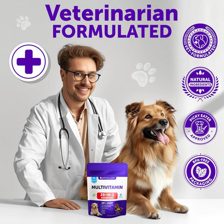 ARTULLANO - Artullano Dog Multivitamin Chewable with Glucosamine 20 in 1 70 Masticables - The Red Vitamin MX - Multivitamínicos Para Perros - {{ shop.shopifyCountryName }}