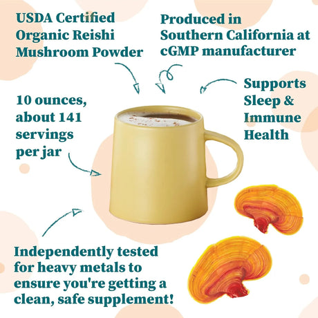 NATURE RESTORE - Nature Restore Certified Organic Reishi Mushroom Powder 283Gr. - The Red Vitamin MX - Suplementos Alimenticios - {{ shop.shopifyCountryName }}