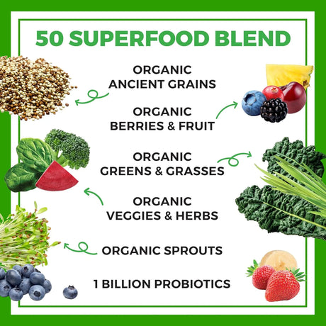 ORGAIN - Orgain Organic Greens Powder + 50 Superfoods 1 Billion Probiotics 280Gr. - The Red Vitamin MX - Suplementos Alimenticios - {{ shop.shopifyCountryName }}
