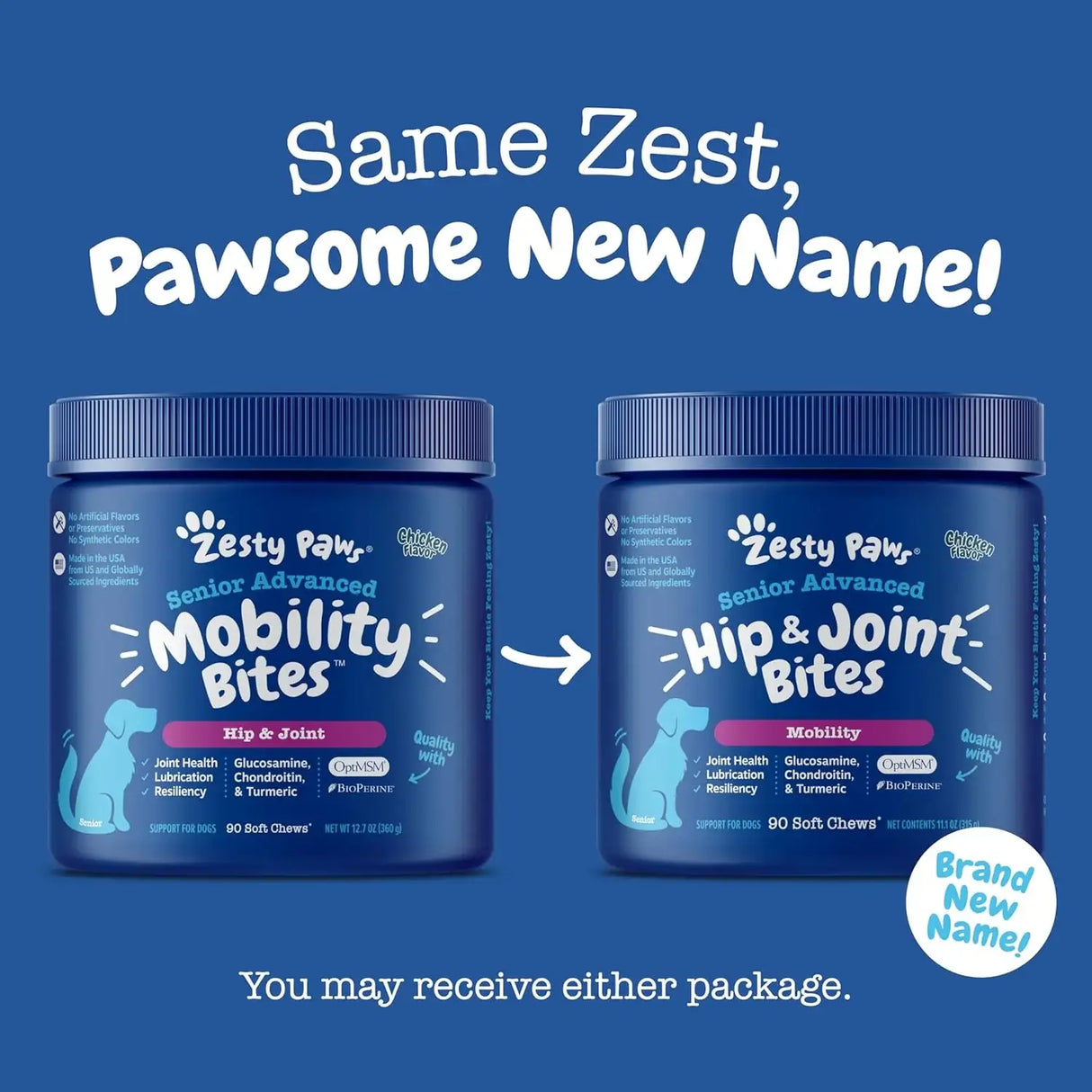ZESTY PAWS - Zesty Paws Mobility Bites Joint Supplement for Dogs Chicken Flavor 90 Masticables - The Red Vitamin MX - Cuidado De Cadera Y Articulaciones Para Perros - {{ shop.shopifyCountryName }}