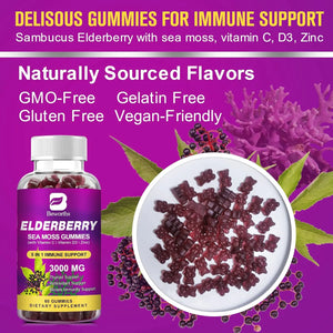 B BEWORTHS - B BEWORTHS Elderberry Gummies & Irish Sea Moss 60 Gomitas 2 Pack - The Red Vitamin MX - Suplementos Alimenticios - {{ shop.shopifyCountryName }}