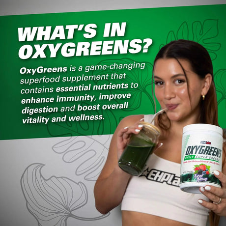 EHPLABS - EHP Labs OxyGreens Super Greens Powder 30 Servicios Crisp Apple 252Gr. - The Red Vitamin MX - Suplementos Alimenticios - {{ shop.shopifyCountryName }}