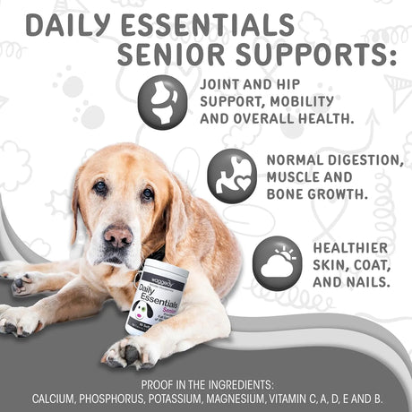 WAGGEDY - waggedy Daily Essentials Senior Soft Chews with Glucosamine 60 Masticables - The Red Vitamin MX - Multivitamínicos Para Perros - {{ shop.shopifyCountryName }}