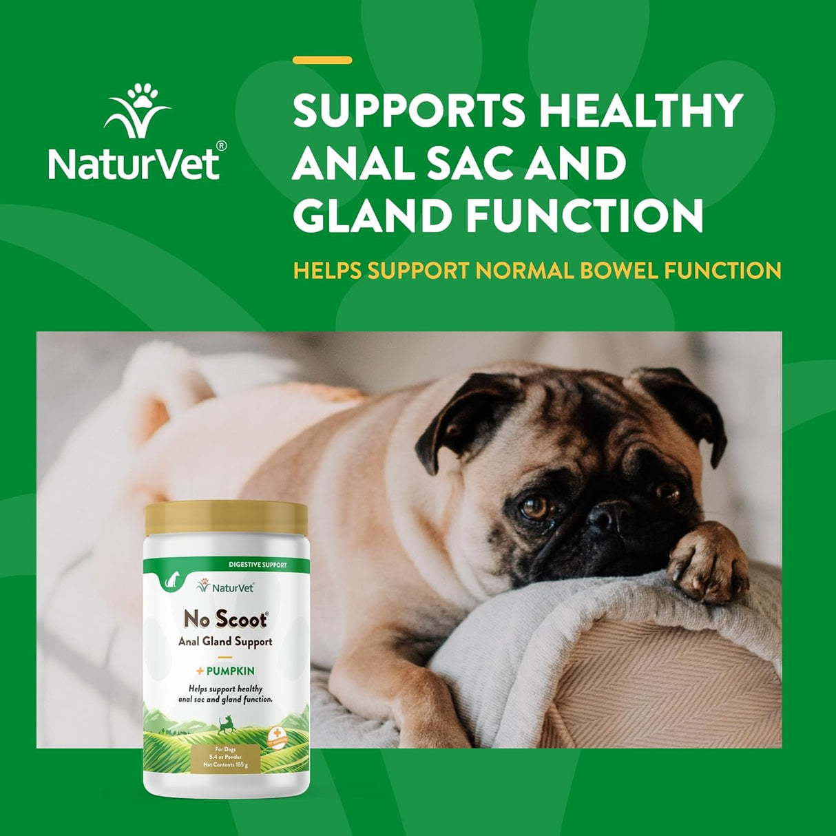 NaturVet No Scoot for Dogs Plus Pumpkin 155Gr.