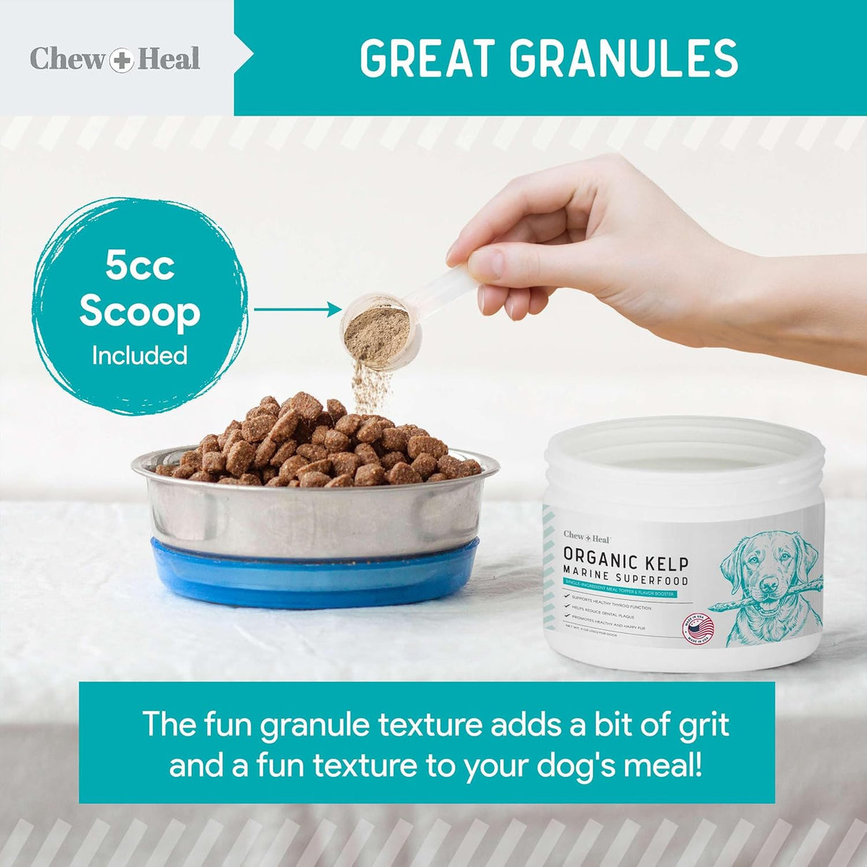 CHEW + HEAL - Chew + Heal Labs Kelp Supplement for Dogs 16 Oz. - The Red Vitamin MX - Suplementos Herbales Para Perros - {{ shop.shopifyCountryName }}