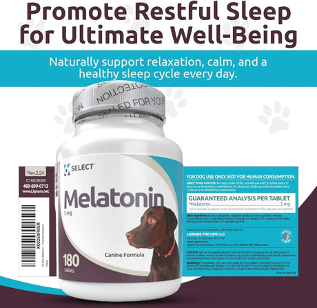 K9 SELECT - K9 Select Melatonin for Large Dogs Unflavored 5Mg. 180 Capsulas - The Red Vitamin MX - Relajantes Para Perros - {{ shop.shopifyCountryName }}