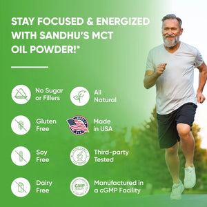 SANDHU´S - Sandhus’s MCT Oil Powder With Prebiotic Fiber 35 Servicios 350Gr. - The Red Vitamin MX - Suplementos Alimenticios - {{ shop.shopifyCountryName }}