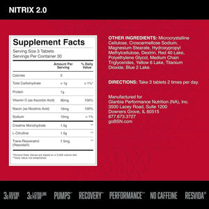 BSN - BSN NITRIX 2.0 Nitric Oxide Precursors 90 Tabletas - The Red Vitamin MX - Suplementos Alimenticios - {{ shop.shopifyCountryName }}