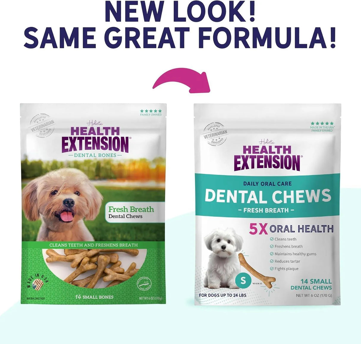 HEALTH EXTENSION - Health Extension Dog Chew Bone Treats Small 14 Piezas - The Red Vitamin MX - Cuidado Dental Para Perros - {{ shop.shopifyCountryName }}