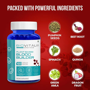 BIOVITALIA - BIOVITALIA Plant Based Blood Builder 60 Capsulas - The Red Vitamin MX - Suplementos Alimenticios - {{ shop.shopifyCountryName }}