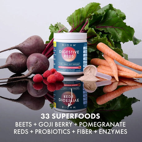 BIOHM - BIOHM Digestive Reds Powder 30 Servicios Pomegrante Punch 210Gr. - The Red Vitamin MX - Suplementos Alimenticios - {{ shop.shopifyCountryName }}