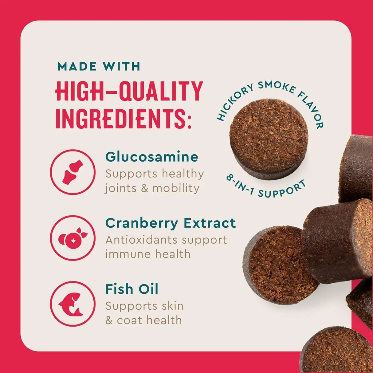 VETIQ - VETIQ 8-in-1 Supplement for Dogs 60 Masticables 2 Pack - The Red Vitamin MX - Multivitamínicos Para Perros - {{ shop.shopifyCountryName }}