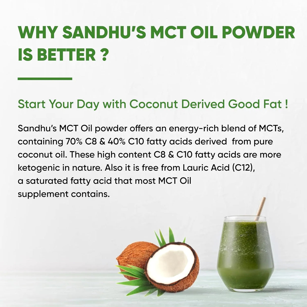 SANDHU´S - Sandhus’s MCT Oil Powder With Prebiotic Fiber 35 Servicios 350Gr. - The Red Vitamin MX - Suplementos Alimenticios - {{ shop.shopifyCountryName }}