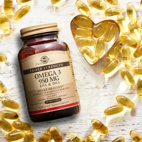 SOLGAR - Solgar Triple Strength Omega-3 950Mg. 100 Capsulas Blandas - The Red Vitamin MX - Suplementos Alimenticios - {{ shop.shopifyCountryName }}