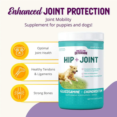 HEALTH EXTENSION - Health Extension Joint & Hip Supplement 227Gr. - The Red Vitamin MX - Cuidado De Cadera Y Articulaciones Para Perros - {{ shop.shopifyCountryName }}