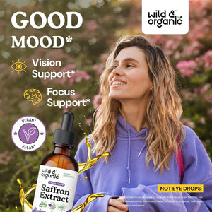 WILD & ORGANIC - Wild & Organic Saffron Tincture 88.5Mg. 2 Fl.Oz. - The Red Vitamin MX - Suplementos Alimenticios - {{ shop.shopifyCountryName }}