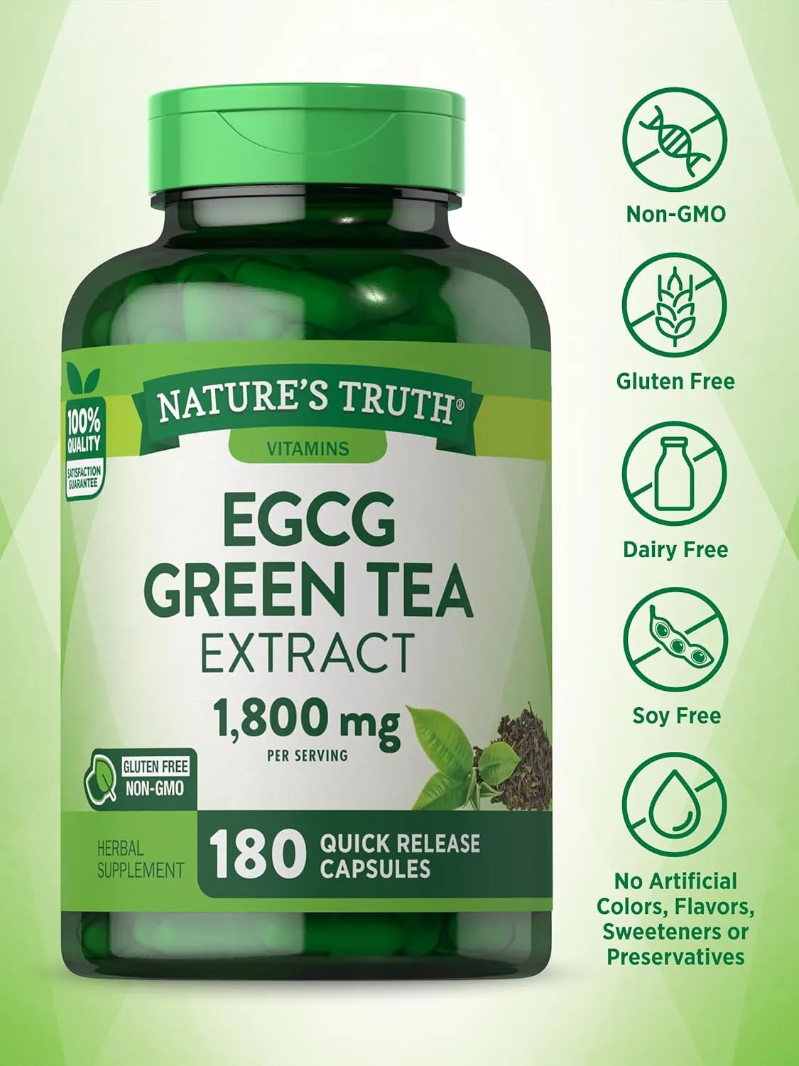 NATURE'S TRUTH - Nature's Truth Green Tea Extract 1800Mg. 180 Capsulas - The Red Vitamin MX - Suplementos Alimenticios - {{ shop.shopifyCountryName }}