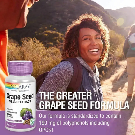 SOLARAY - Solaray Grape Seed Extract 200Mg. 60 Capsulas - The Red Vitamin MX - Suplementos Alimenticios - {{ shop.shopifyCountryName }}
