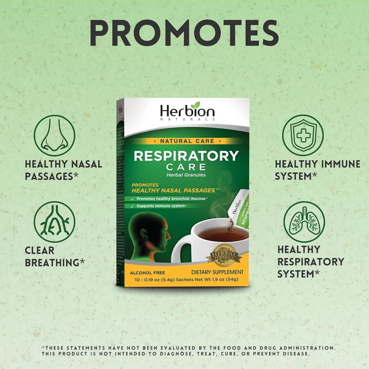 HERBION - Herbion Naturals Respiratory Care Herbal Granules 10 Paquetes - The Red Vitamin MX - Suplementos Alimenticios - {{ shop.shopifyCountryName }}