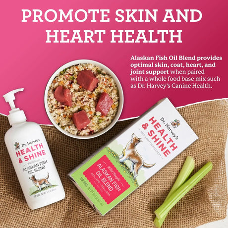 DR. HARVEY'S - Dr. Harvey's Health & Shine Alaskan Fish Oil Blend for Dogs 16 Fl.Oz. - The Red Vitamin MX - Aceite De Pescado Para Perros - {{ shop.shopifyCountryName }}