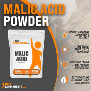 BULK SUPPLEMENTS - Bulk Supplements Malic Acid Powder 1 Kg. - The Red Vitamin MX - Suplementos Alimenticios - {{ shop.shopifyCountryName }}