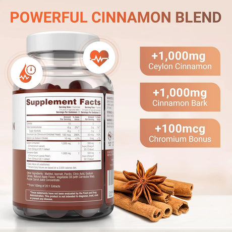 PURIFY LIFE - Purify Life Sugar-Free Ceylon Cinnamon 2000Mg. 60 Gomitas - The Red Vitamin MX - Suplementos Alimenticios - {{ shop.shopifyCountryName }}